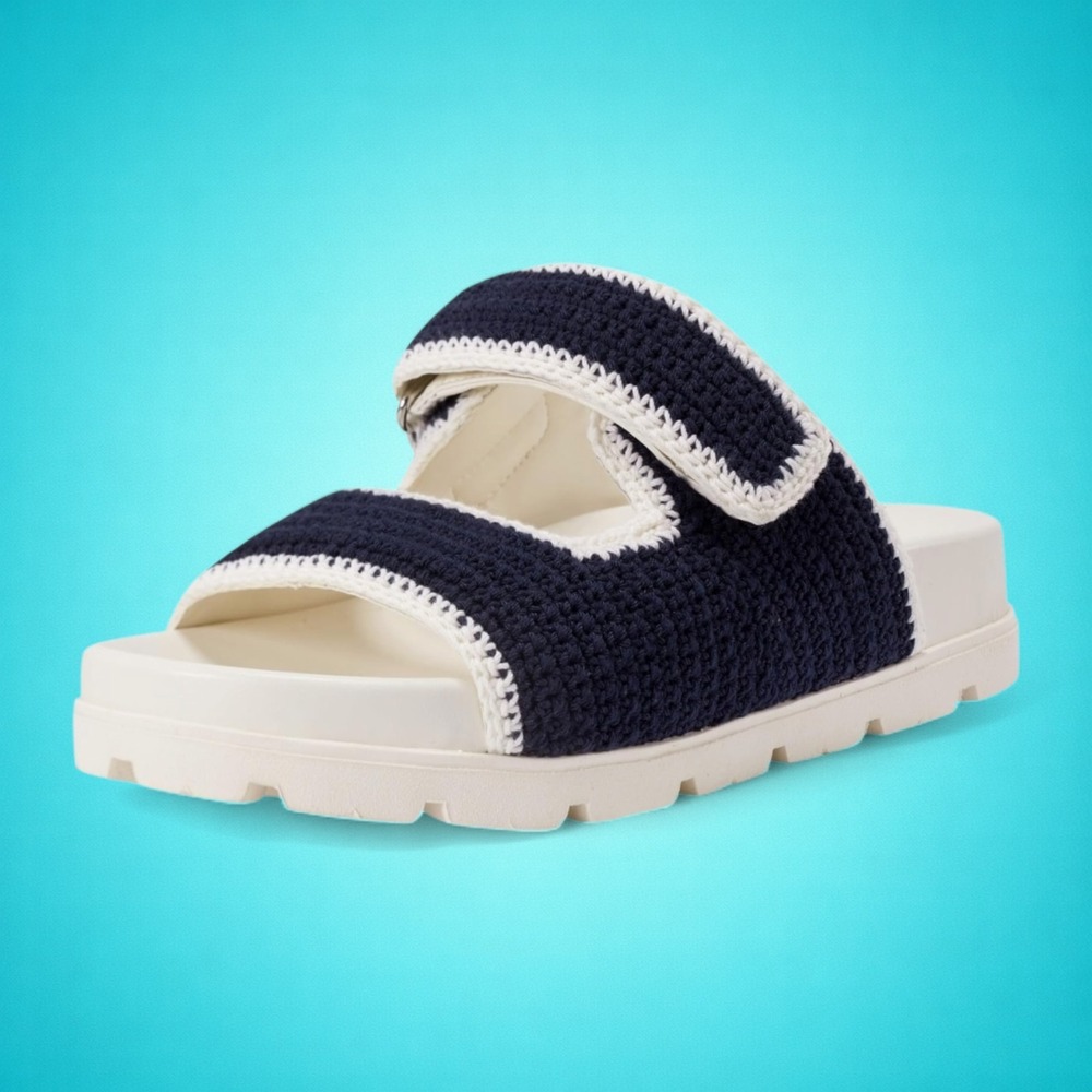 New Women's Marc Fisher LTD Brinleys Dark Blue 400 Sandals, Size 7M